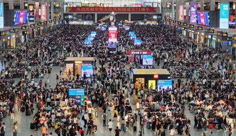 10月1日铁路上海站发送旅客将超过56万人次 接近单日历史最高纪录