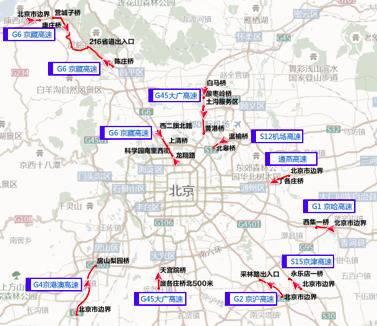 10月6日至8日，各高速进京方向每天下午将迎3小时车流高峰