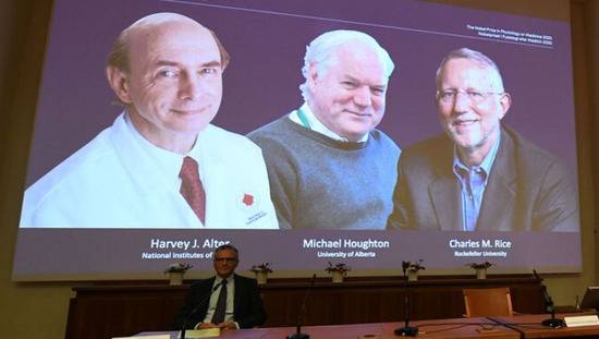 发现丙肝病毒 3名科学家获得诺贝尔奖(图)