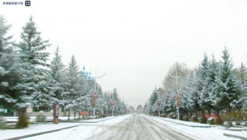 黑龙江最冷小镇呼中迎来今年第一场大雪