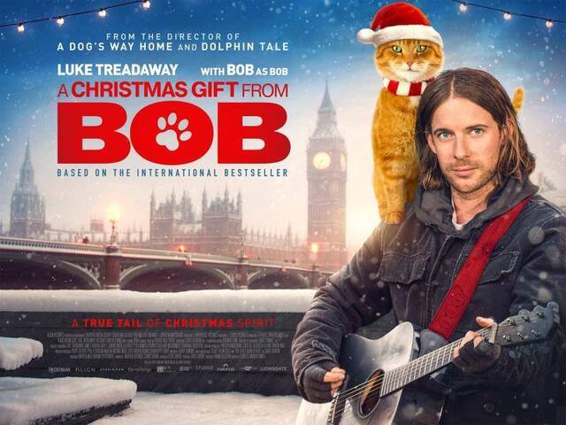 流浪猫鲍勃“遗作”《鲍勃的圣诞礼物》英国11月6日上映