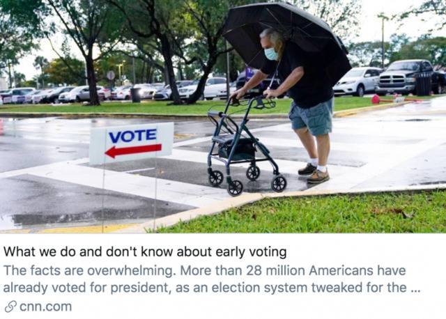 关于提前投票，我们知道和不知道的那些事情。/ CNN报道截图