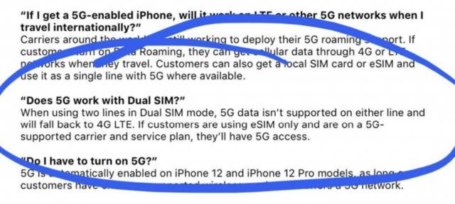 iPhone12暂时不支持双卡5G：后续计划通过软件开启