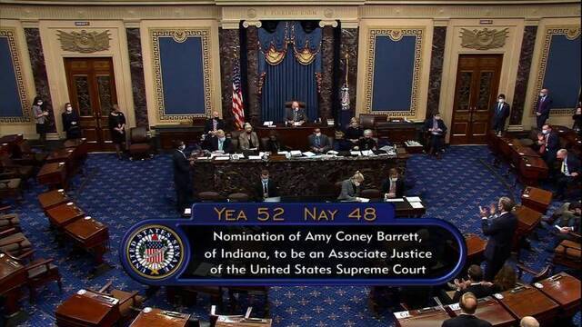 参议院投票通过巴雷特任命