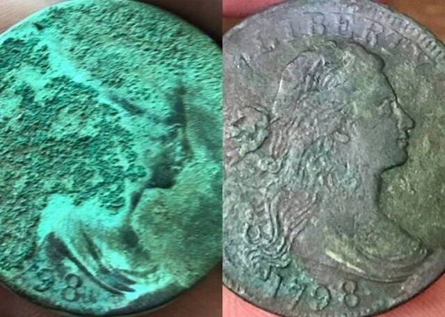 美国男子在缅因州教堂外用金属探测器寻宝发现逾200年历史钱币