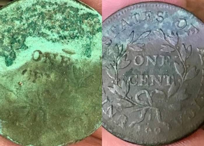 美国男子在缅因州教堂外用金属探测器寻宝发现逾200年历史钱币