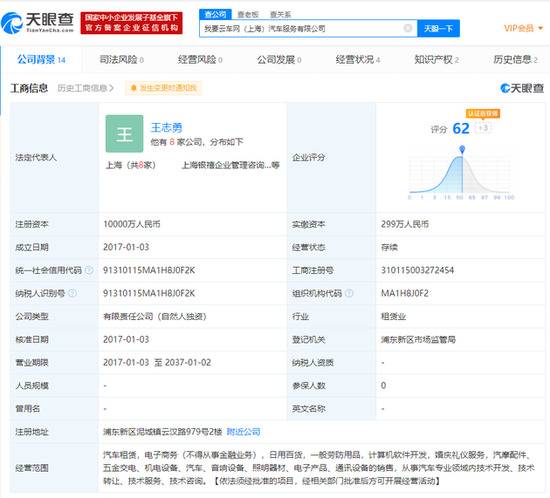 上海“共享特斯拉”每分钟2元，平台资质受质疑