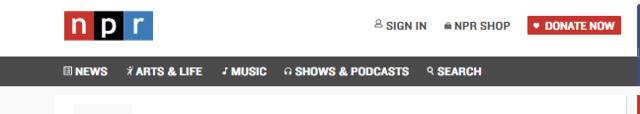 美国国家公共广播电台(NPR)报道截图