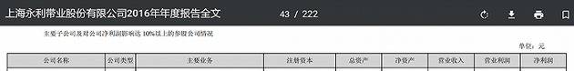 来源：永利股份2016年年报