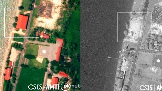 第二次拆除的卫星照片对比