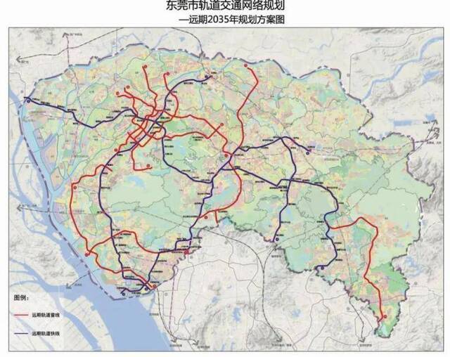 东莞2035地铁规划示意图