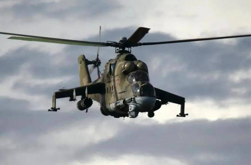 俄军装备的米-24武装直升机（资料图）