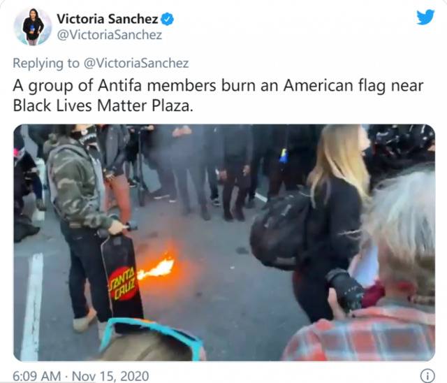 华盛顿游行冲突升级，美媒：有人扔鸡蛋、烧国旗……