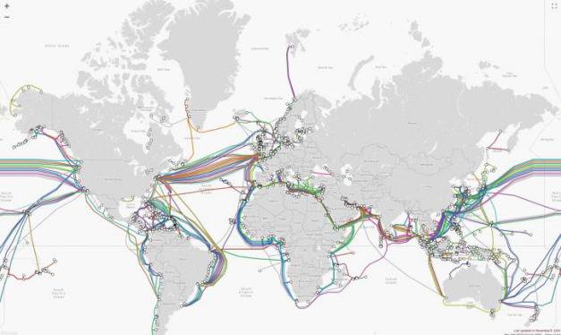 △全球海底通信电缆图