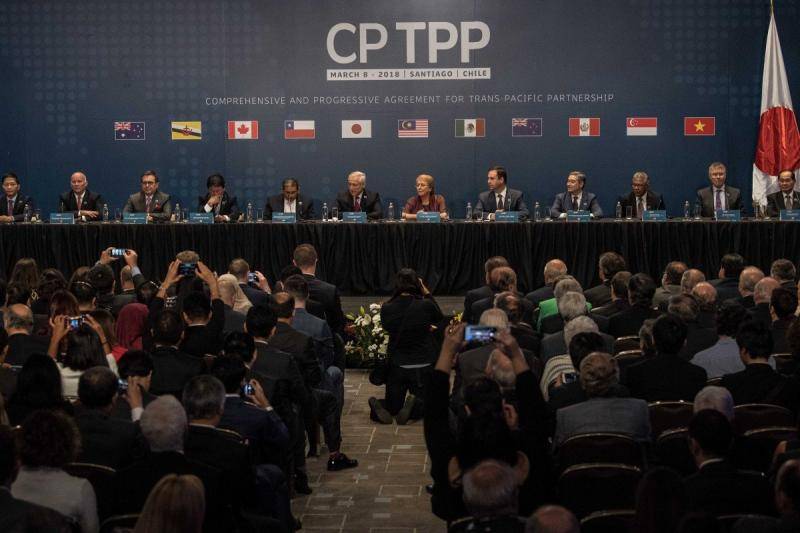 2018年3月8日，11国在智利共同签署CPTPP图自新华社