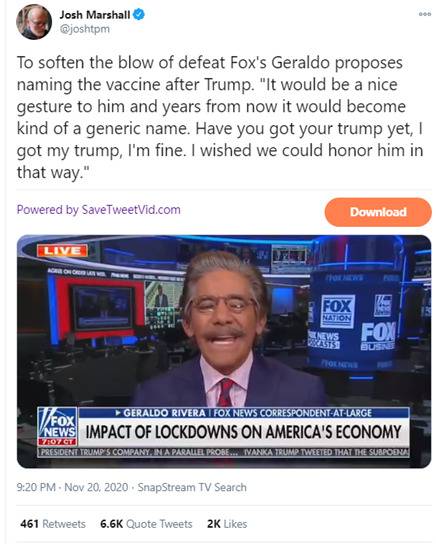 惊了！他们居然要把美国新冠疫苗命名为“特朗普”