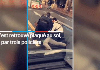 巴黎警察暴力执法致人窒息死亡（社交媒体视频截图）