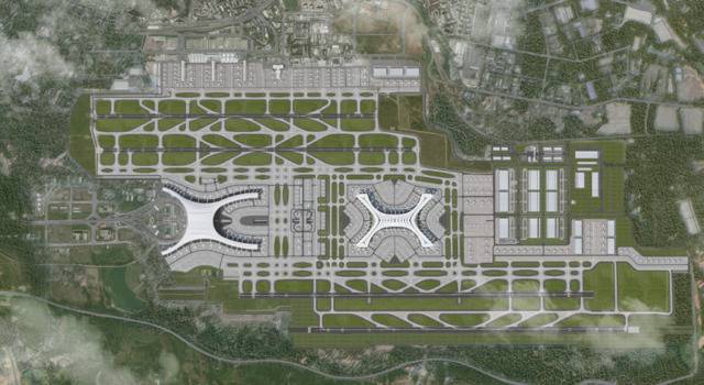 重庆江北国际机场总体规划平面图重庆机场集团供图
