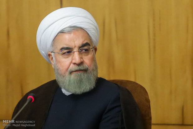 伊朗总统鲁哈尼发表讲话（伊朗迈赫尔新闻社）