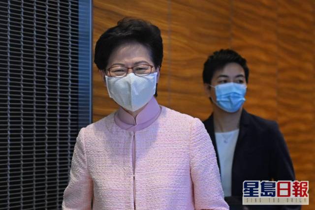林郑月娥出席电视节目（图片来源：香港《星岛日报》）