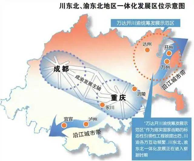 川东北、渝东北地区一体化发展区位示意图图：重庆日报