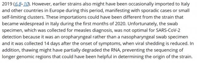 意大利在新冠病毒的溯源上，有重大发现！