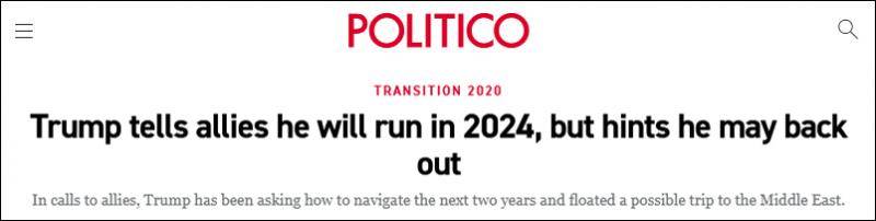 “Politico”报道截图