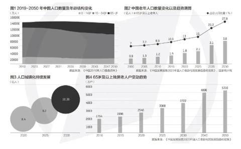 中国人口发展趋势图集（图源：《中国发展报告2020：中国人口老龄化的发展趋势和政策》）