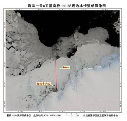 卫星视角看南极：中山站与固定冰外缘线距离不是一直减少