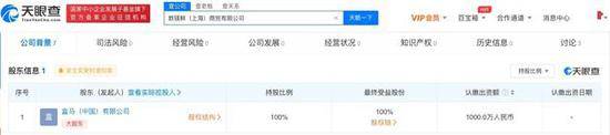 盒马在上海成立商贸公司 注册资本1000万人民币