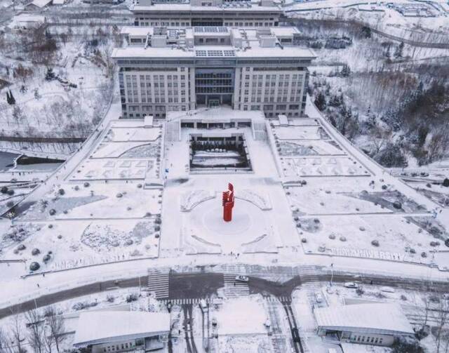 初见雪纷飞——来看看济大的初雪吧