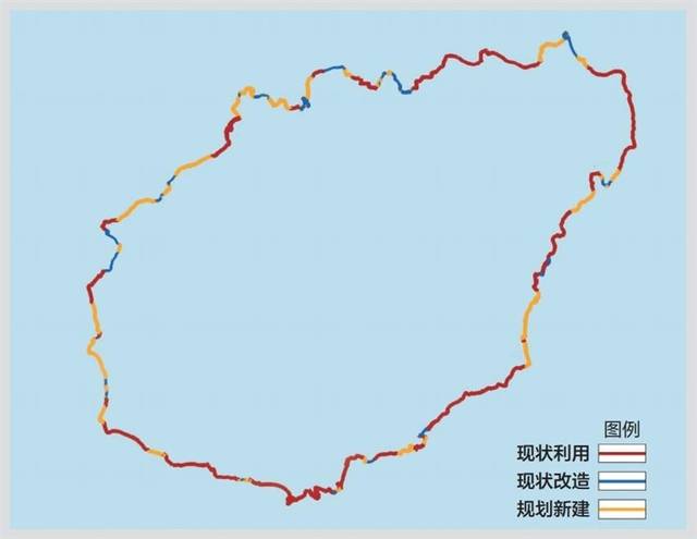 海南环岛旅游公路主线分布示意图(图片来源：《海南环岛旅游公路及驿站规划》)