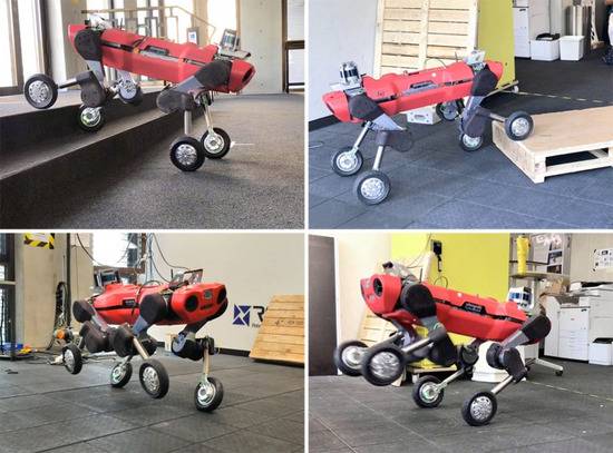 比波士顿机器狗多几个轮子 瑞士公司研发轮足移动机器人（视频）