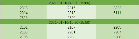 做一个有位子的人  1.04~1.10考试教室安排