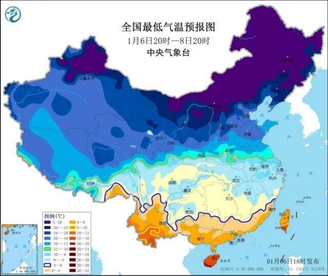 寒潮预警继续发布，中国气象局启动四级应急响应