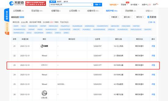 华为技术有限公司申请注册“灵犀芯片”“灵犀处理器”商标