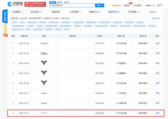 华为技术有限公司申请注册“灵犀芯片”“灵犀处理器”商标