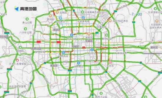 北京近期最堵时段：早晨七点三十五到八点半