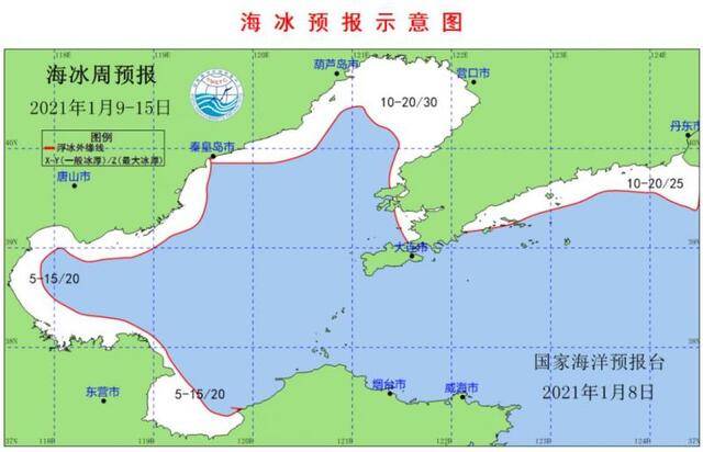 辽东湾海冰分布面积达9688平方公里 较月初增长55%