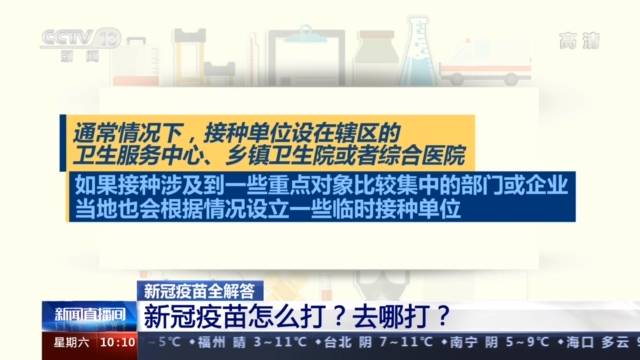 新冠疫苗怎么打，去哪打？一文读懂