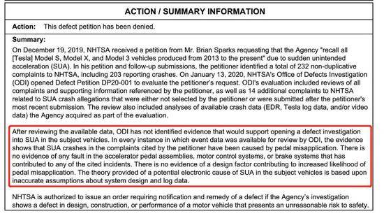 特斯拉频频自动加速、突然失控？美国监管机构调查结果来了