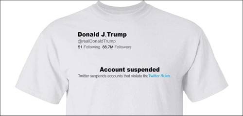 亚马逊上的“特朗普被封号”T恤