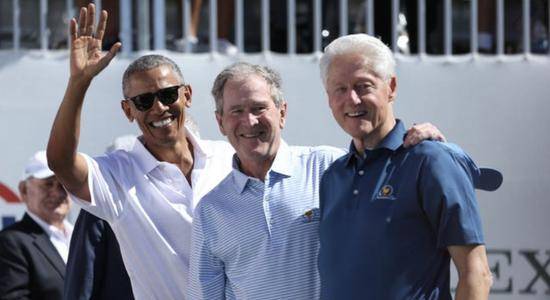 （图说：奥巴马、小布什和克林顿。图/USA Today）