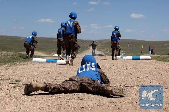 美国与蒙古国举行“可汗探索”-2016联合军事演习。图片来源：新华社