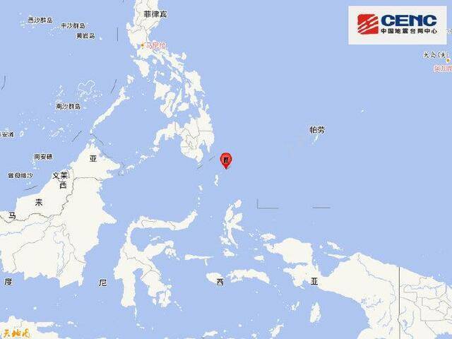 印尼塔劳群岛发生6.9级地震，震源深度110千米