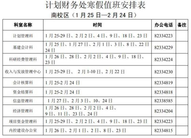 请收藏！这份超全的值班安排！