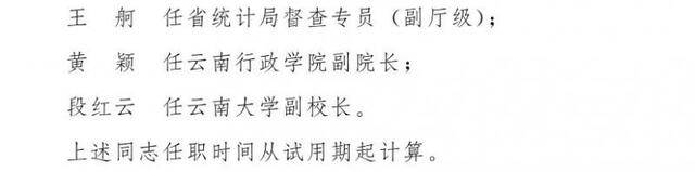 云南省人民政府发布一批任免职通知