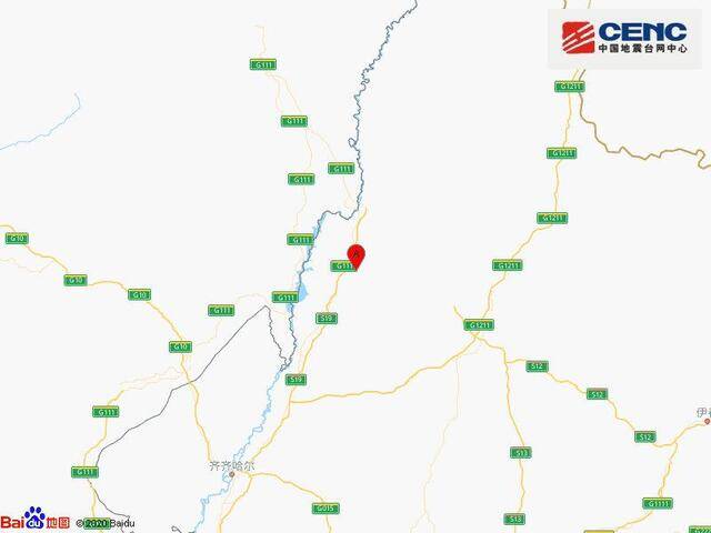 黑龙江齐齐哈尔市讷河市发生3.0级左右地震 震源深度10千米