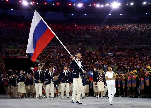 图为2016年奥运俄国家队入场。（Getty Images）