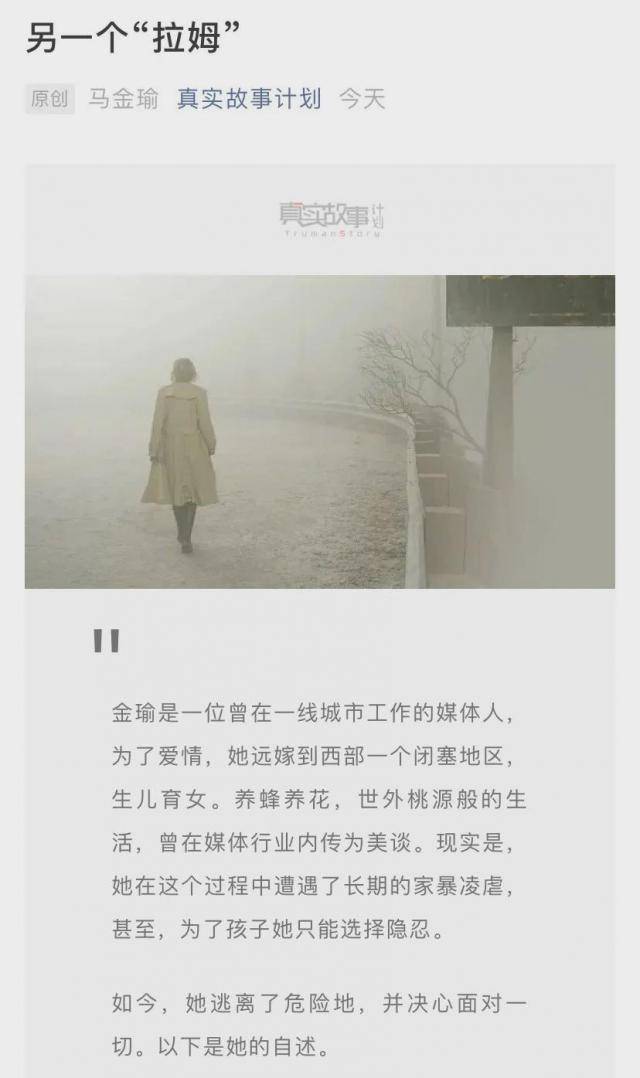 另一个“拉姆”，女记者自述家暴刷屏